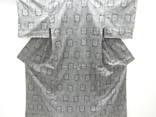 JAPANESE KIMONO / UNUSED / SILK / DENSHO TSUMUGI / NISHIJIN / WOVEN CAMELLIA